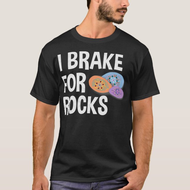 T-shirt Peinture de rock drôle Je freine pour la chasse de (Devant)