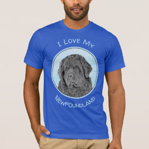 T-shirt Peinture de Terre-Neuve - Cute Original Chien Art