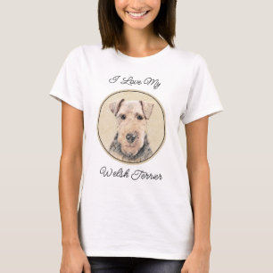 T-shirt Peinture de Terrier Gallois - Art Original de Chie