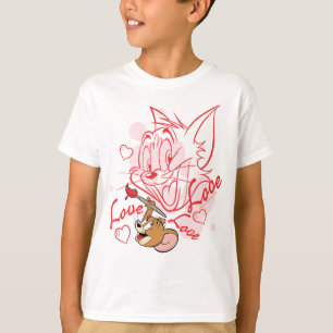 T-shirt Peinture de Tom et Jerry Valentine