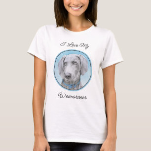 T-shirt Peinture de Weimaraner - Art original et mignon de