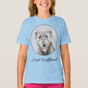 T-shirt Peinture de Wolfhound irlandais - Joli art origina