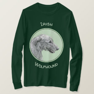 T-shirt Peinture de Wolfhound irlandais - Joli art origina