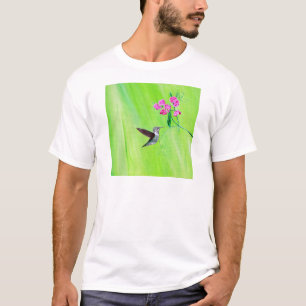 T-shirt Peinture des colibris et des petits pois