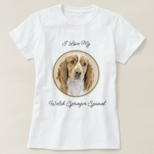 T-shirt Peinture d'espagnol Welsh Springer - Art original 