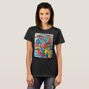T-shirt Peinture "d'invasion de charme de mod de la moiti