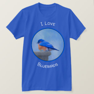 T-shirt Peinture d'oiseau bleu - art original d'oiseau