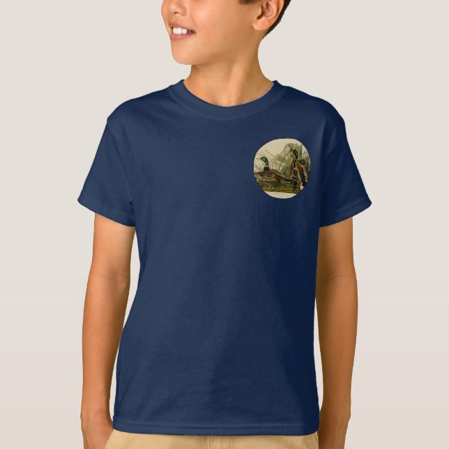 T-shirt Peinture d'oiseaux de Mallard Duck Audubon (Devant)