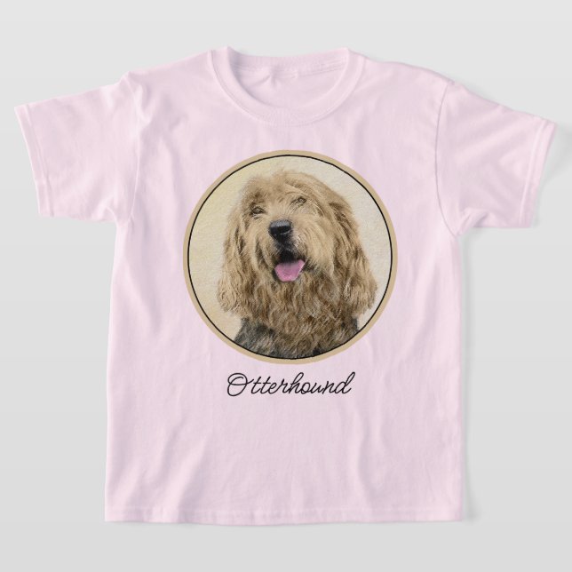 T-shirt Peinture d'Otterhound - Joli art original de chien (Poser)