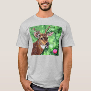 T-shirt Peinture drôle de cerfs