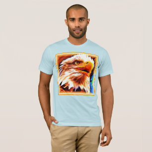 T-shirt Peinture d'un Visage d'Aigles Étonnant. Commandez