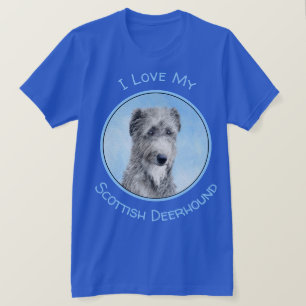 T-shirt Peinture écossaise Deerhound - Cute Original Dog
