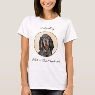 T-shirt Peinture en noir et blanc - Art original Chien