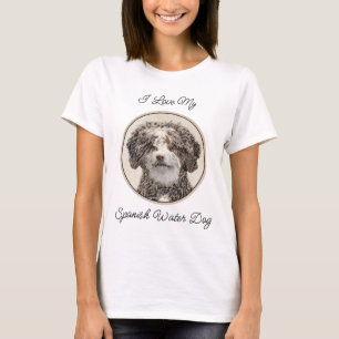 T-shirt Peinture espagnole de chien d'eau - jolie art orig