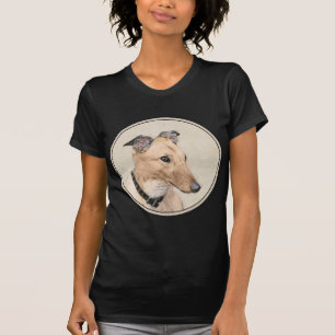 T-shirt Peinture Greyhound - Beau art original de chien