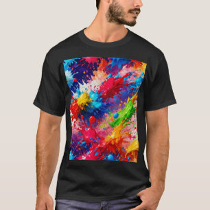 T-shirt Peinture humide colorée design