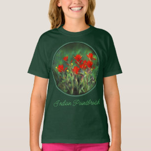 T-shirt Peinture indienne de pinceau - Art Fleur original 