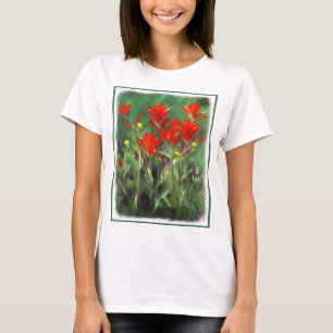 T-shirt Peinture indienne de pinceau - Art Fleur original