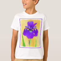 Peinture Iris à pois pourpre - Chien original mign