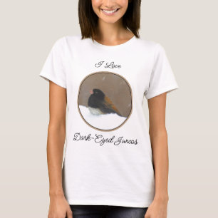 T-shirt Peinture Junco foncée - Art original pour oiseaux