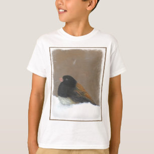 T-shirt Peinture Junco foncée - Art original pour oiseaux