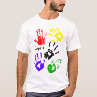 T-shirt Peinture Mains Cute Chemise Artisanale