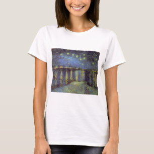 T-shirt Peinture nocturne étoilée de Van Gogh