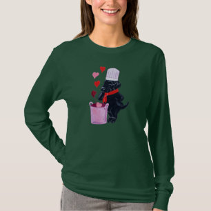 T-shirt Peinture noire de chef de Labrador