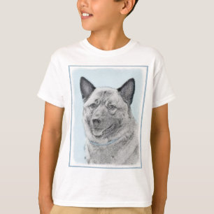 T-shirt Peinture norvégienne Elkhound - Art original Chien