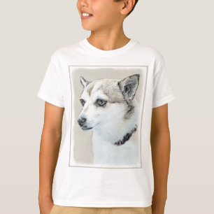 T-shirt Peinture norvégienne Lundehund - Art original chie