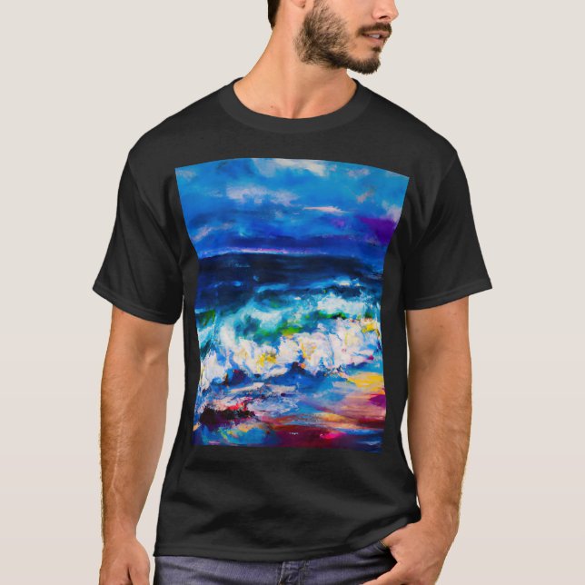 T-shirt Peinture originale Peinture marine Art moderne (Devant)
