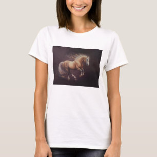 T-shirt Peinture Pastel D'Un Cheval De Course