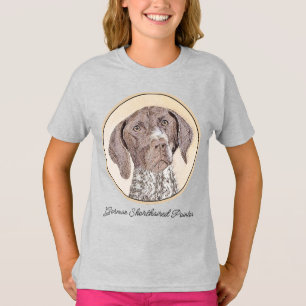 T-shirt Peinture pointeur germanique à pois court - Chien 