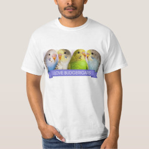 T-shirt Peinture réaliste de perruches