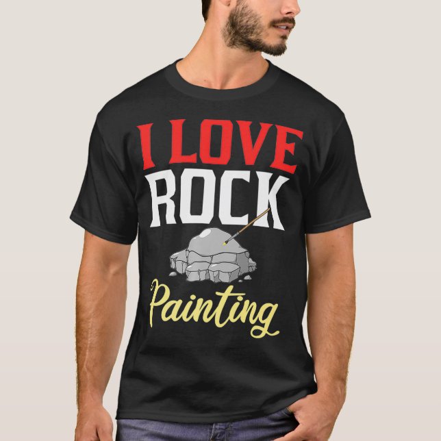 T-shirt Peinture rock Pierres Artiste Peintre Idées Premiu (Devant)