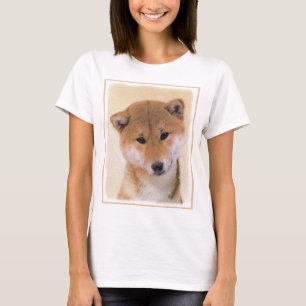 T-shirt Peinture (rouge) de Shiba Inu - art original de
