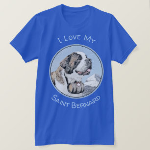 T-shirt Peinture Saint Bernard - Cute Original Chien Art