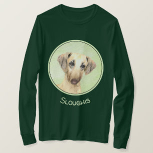 T-shirt Peinture Sloughis - Joli art original pour chien