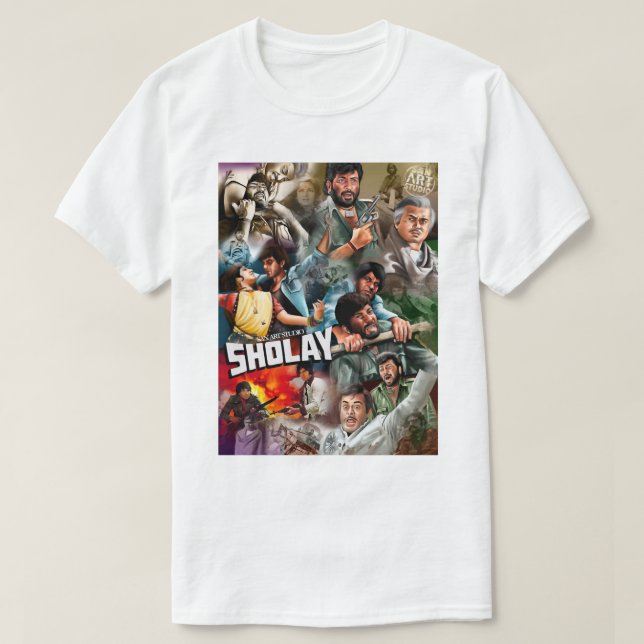 T-shirt Peinture spéciale actuelle Sholay (Design devant)