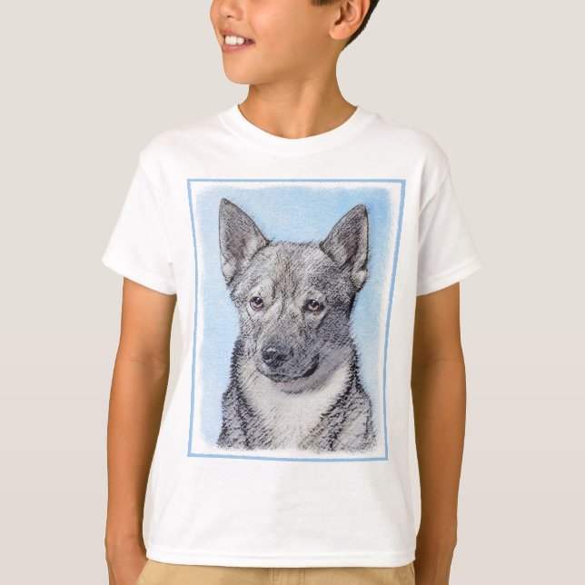 T-shirt Peinture Suédoise Vallhund - Cute Original Chien A (Devant)