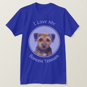T-shirt Peinture sur la frontière de Terrier - jolie art o