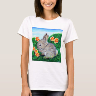 T-shirt Peinture sur lapin au printemps