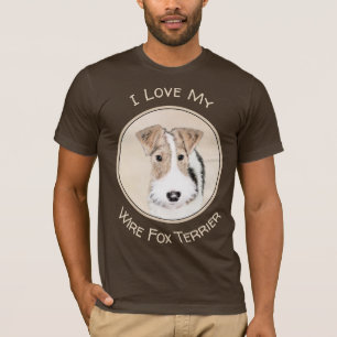 T-shirt Peinture Terrier de Renard de fil - Cute Original