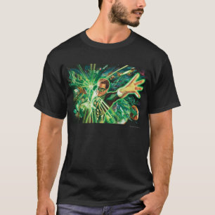 T-shirt Peinture verte de lanterne