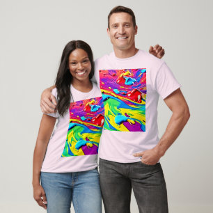 T-shirt Peinture vibrante en mouvement