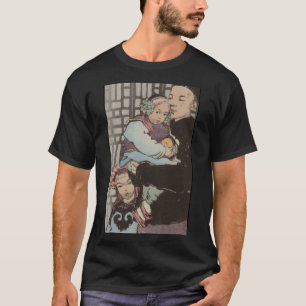 T-shirt Peinture vintage - Père et fille chinois