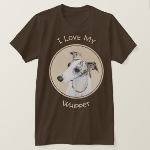 T-shirt Peinture Whippet - Jolie art original chien