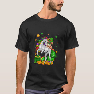 T-shirt Pekingese équitation Unicorn St Patrick Shamrock d