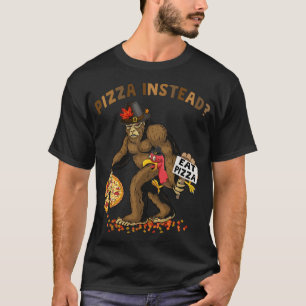T-shirt Pèlerin de Bigfoot Turquie Citrouille manger Pizza