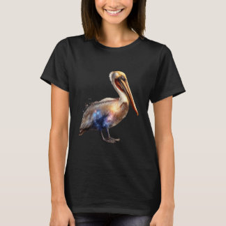 T-shirt Pélican amateur d'art oiseau de mer motif animal P